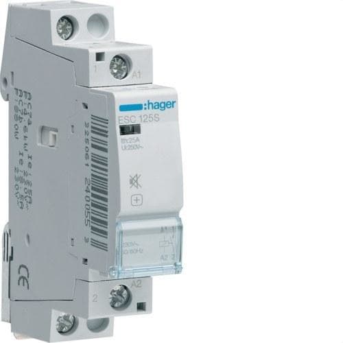 HAGER - Contactor silencioso 25A 1NA 230V