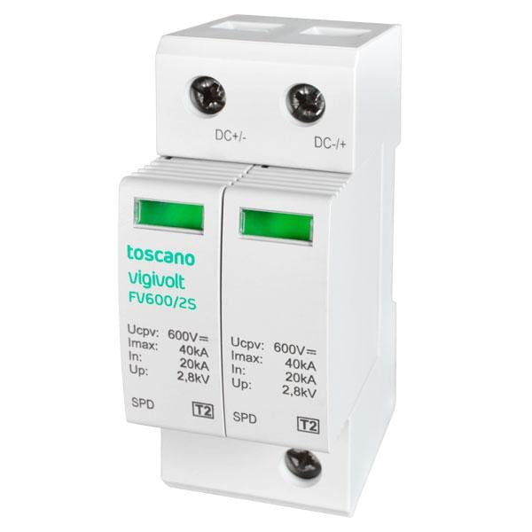 TOSCANO - Protector de sobretensión transitoria 600V DC 40kA