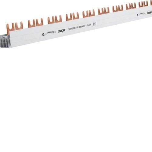 HAGER - Puente de unión bipolar con 56 módulos 2P 10mm² 63A