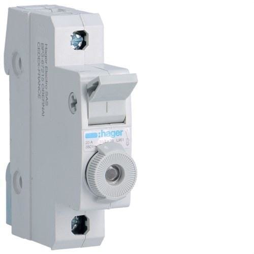 HAGER - Interruptor con fusible 10,3x38 20A 1P