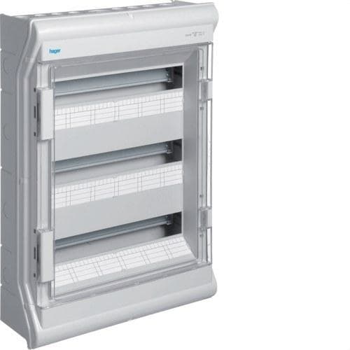 HAGER - Caja distribución vector VE superficie con 3 filas 54 IP55