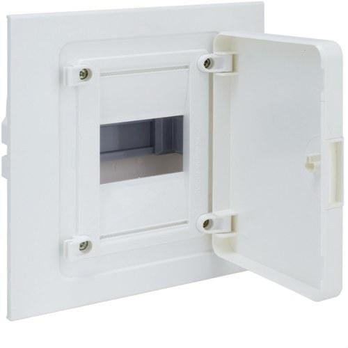 HAGER - Caja empotrar golf VF con 1 fila 4 módulos opaco blanca regleta