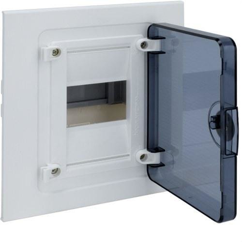 HAGER - Caja empotrar golf VF con 1 fila 4 módulos transparente regleta