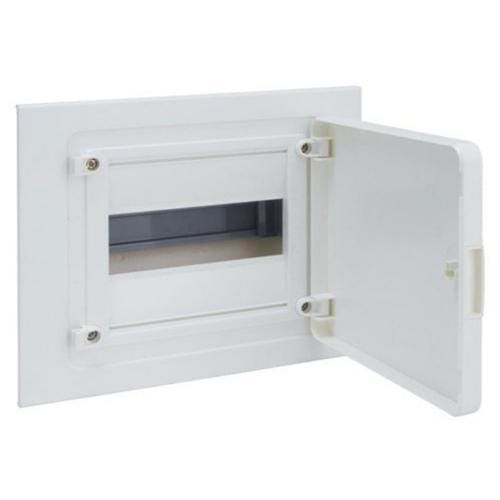 HAGER - Caja empotrar golf VF con 1 fila 8 módulos opaco blanca regleta