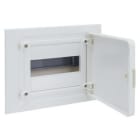 HAGER - Caja empotrar golf VF con 1 fila 8 módulos opaco blanca regleta