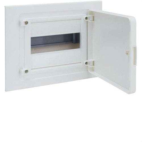 HAGER - Caja empotrar golf VF con 1 fila 8 módulos puerta opaca blanca