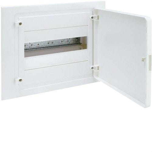 HAGER - Caja empotrar golf VF con 1 fila 12 módulos puerta opaca blanca