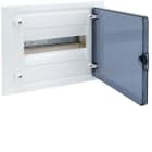 HAGER - Caja empotrar golf VF con 1 fila 12 módulos transparente regleta
