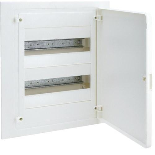 HAGER - Caja empotrar golf VF con 2 filas 24 módulos puerta opaca blanca