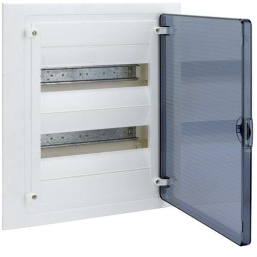 HAGER - Caja empotrar golf VF con 2 filas 24 módulos transparente regleta