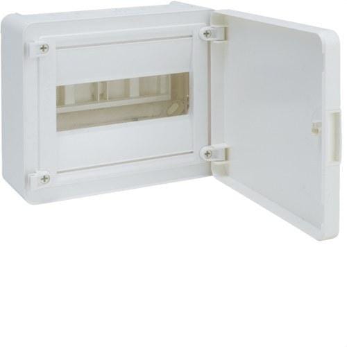 HAGER - Caja de superficie golf VF con 1 fila 8 módulos opaca blanca