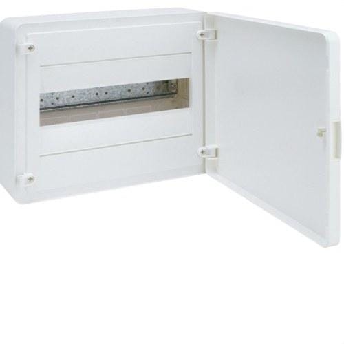 HAGER - Caja de superficie golf VF con 1 fila 12 módulos opaca blanca+regleta