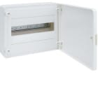 HAGER - Caja de superficie golf VF con 1 fila 12 módulos opaca blanca+regleta