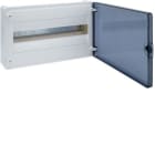HAGER - Caja de superficie golf VF con 1 fila 18 módulos transparente azul+QC