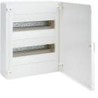 HAGER - Caja de superficie golf VF con 2 filas 24 módulos opaca blanca+regleta
