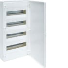 HAGER - Caja de superficie golf VF con 4 filas 48 módulos opaca blanca+regleta