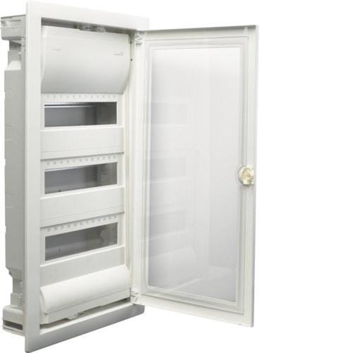 HAGER - Caja empotrar con 36 módulos 3 filas golf VU puerta transparente
