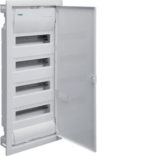 HAGER - Caja empotrar con 48 módulos 4 filas golf VU puerta opaca blanca