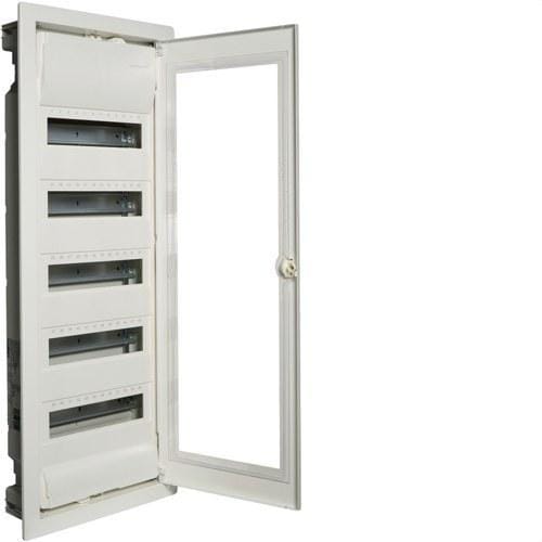 HAGER - Caja empotrable golf VU con 5 filas 60m puerta transparente