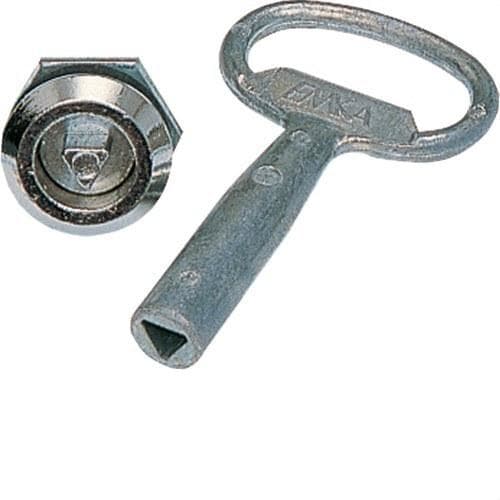 HAGER - Cerradura con llave triangular 7mm