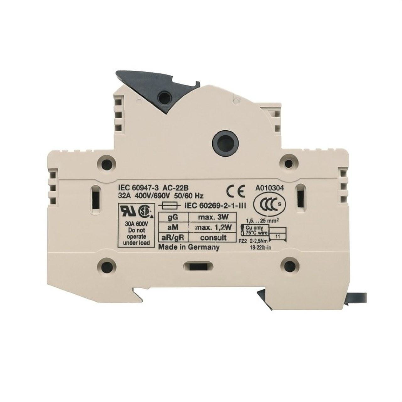 WEIDMULLER - Borne portafusible WSI 25/1 10x38/LED