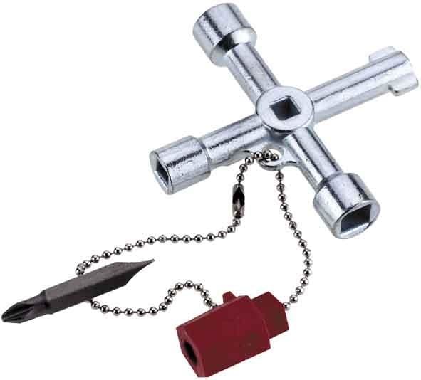 CIMCO - LLAVE UNIV. CUADRO, 4 ÚTILES LLAVE CRUZ
