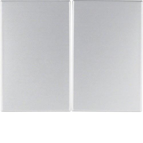 HAGER - Tecla sin lente para mecanismo doble K5 aluminio