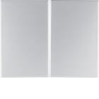 HAGER - Tecla sin lente para mecanismo doble K5 aluminio