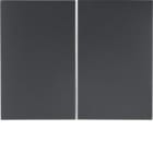 HAGER - TECLA DOBLE K1,K5 ANTRACITA
