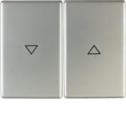 HAGER - Tecla doble con flecha impreso K5 acero