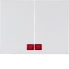 HAGER - Tecla sin lente para mecanismo doble K1 blanco polar brillo