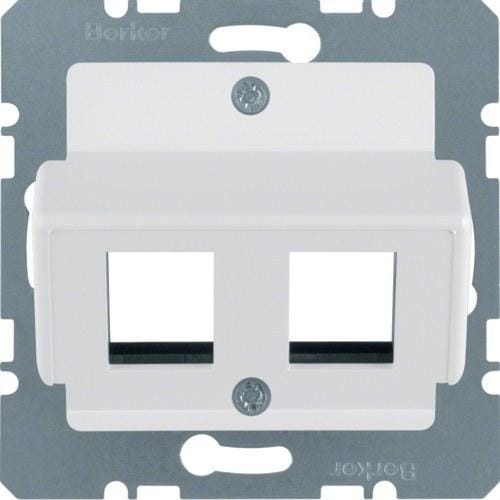 HAGER - Tapa ARSYS para JACKS AMP blanco polar mate