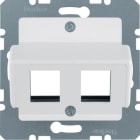 HAGER - Tapa ARSYS para JACKS AMP blanco polar mate