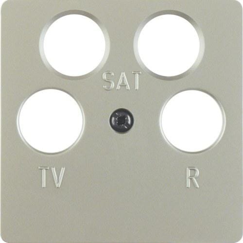 HAGER - Placa central TV-FM para 4594 ARSYS inoxidable K5