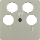 HAGER - Placa central TV-FM para 4594 ARSYS inoxidable K5