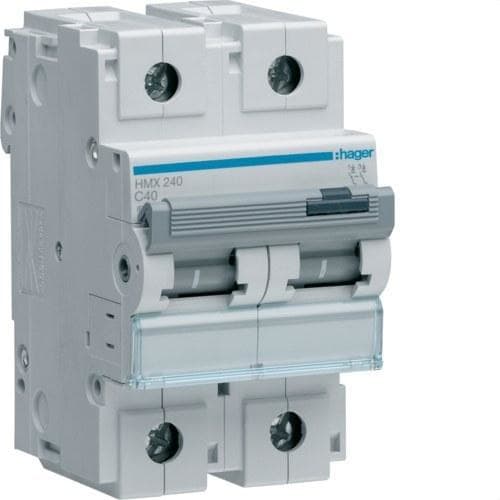 HAGER - Automático magnetotérmico HM curva-C 50kA 2P 40A