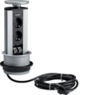 HAGER - Minicolumna telescópica 2 schuko+cable 3m aluminio