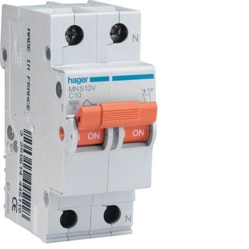 HAGER - Interruptor automático MN bipolar 20A curva-C
