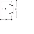 HAGER - Canal GBA 50x85 aluminio anodizado