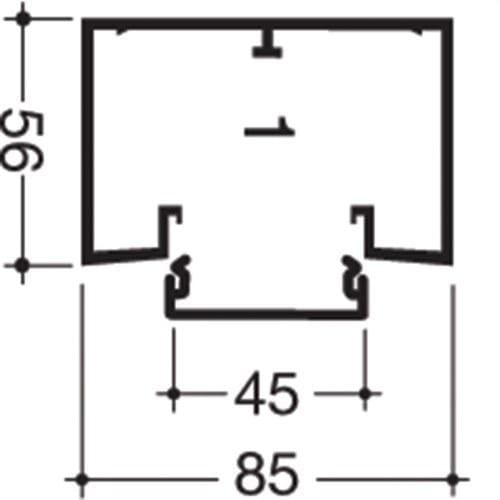 HAGER - Canal+tapa PVC 50x85 blanco nieve