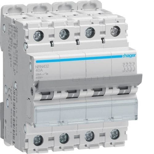 HAGER - Interruptor magnético tetrapolar 32A curva-C