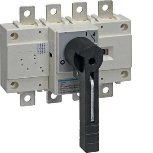 HAGER - Interruptor corte carga 4x125A con mando rotativo