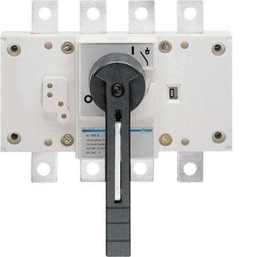 HAGER - Interruptor corte carga 4x630A con mando rotativo