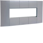 HAGER - Adaptador mecanismo modular triple 45x45 aluminio