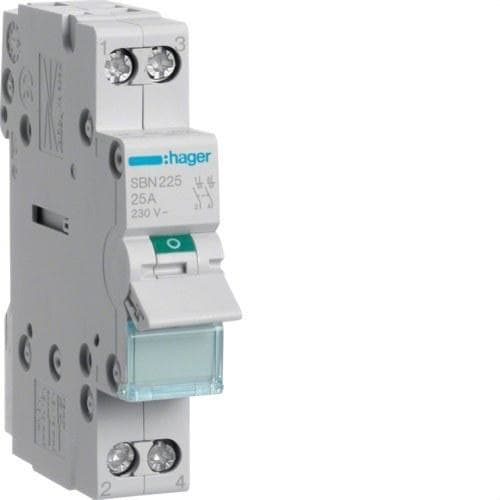 HAGER - Interruptor modular corte SB 2P 25A