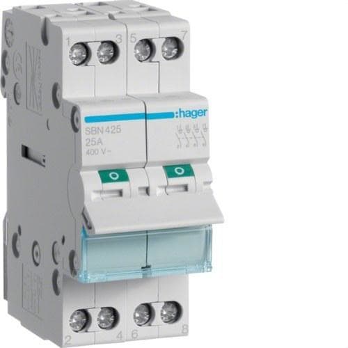 HAGER - INTERRUPTOR MODULAR CORTE SB 4P 25A