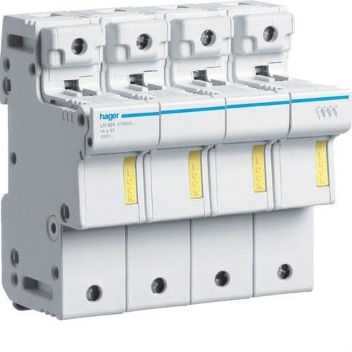 HAGER - Portafusible 14x51 50A 3P+N