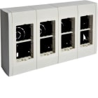 HAGER - Caja modular superficie con 8 mecanismos SIMON 27 blanco nieve