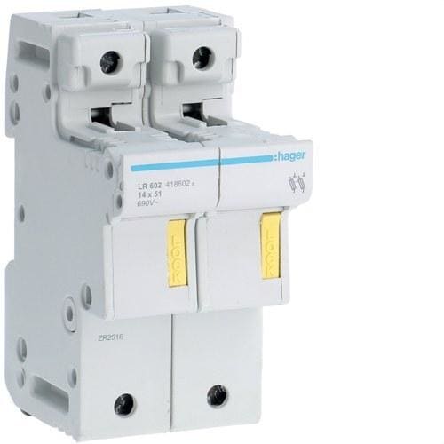 HAGER - Portafusible 14x51 50A 2P