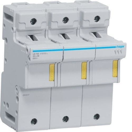 HAGER - Portafusible 22x58 100A 3P